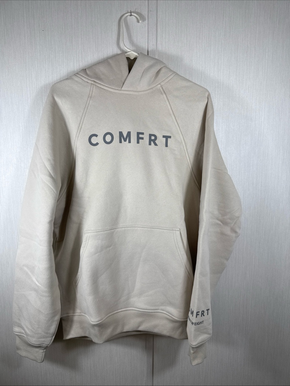 NWT Comfrt Tranquil Hoodie Heavyweight Size S Cotton Color Beige In The Bag